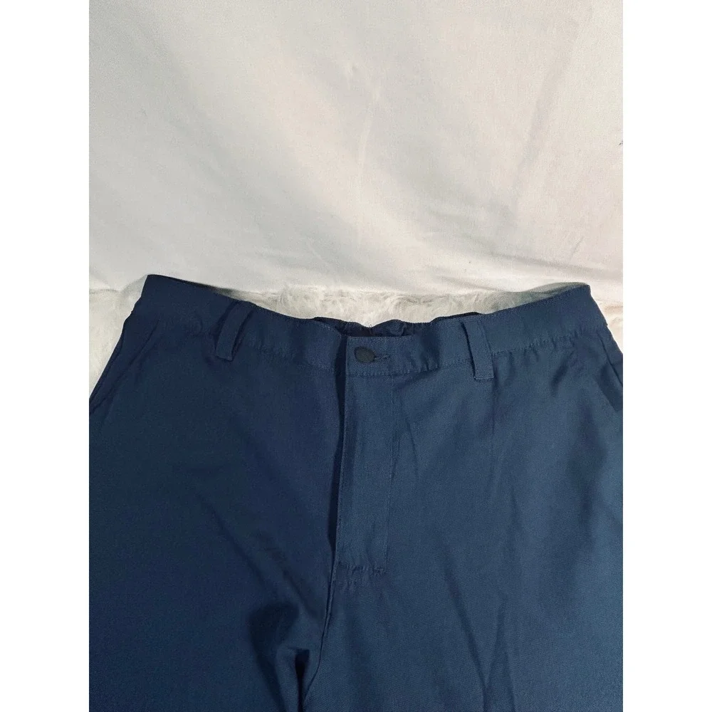 Banana Republic Mens Navy Blue Core Temp Golf Shorts Elastic Back‎ Waist 36